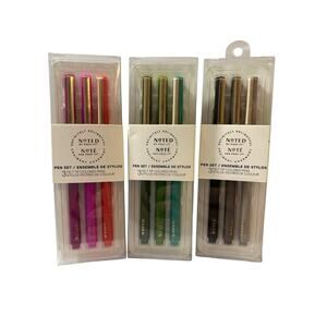 3 Pks Noted by Post-it Felt Tip Pens Fine Point 0.5 mm, Assorted Barrel Colors,
